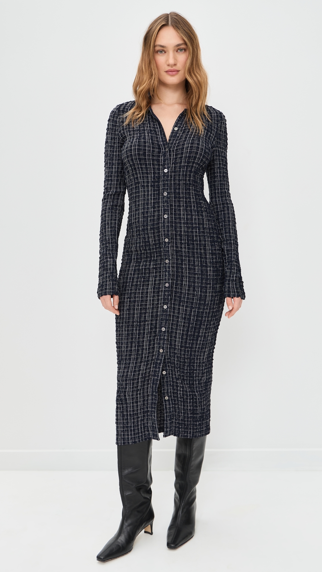 Barrett Dress Navy/White Multi