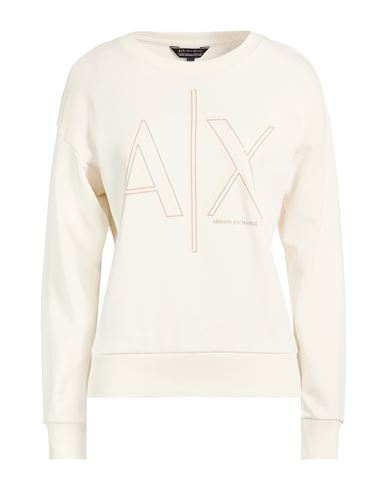 Woman Sweatshirt Off white Size S Cotton, Polyester, Elastane