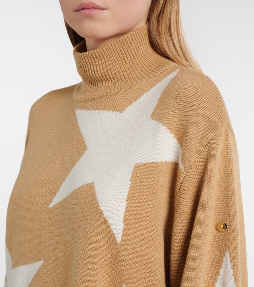 Wool-blend turtleneck sweater