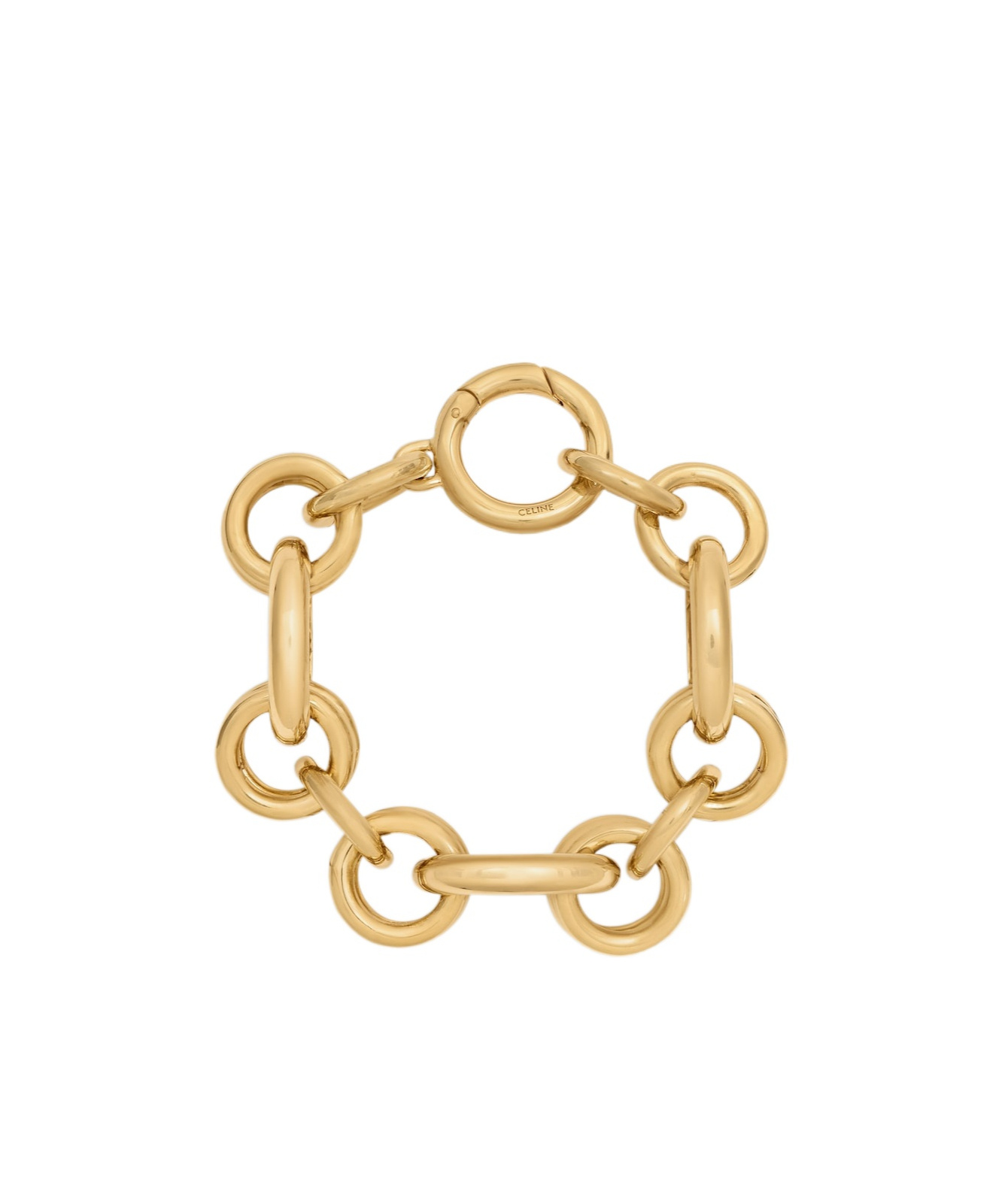 Charms Heritage Chunky Bracelet in Brass with Gold Finish
