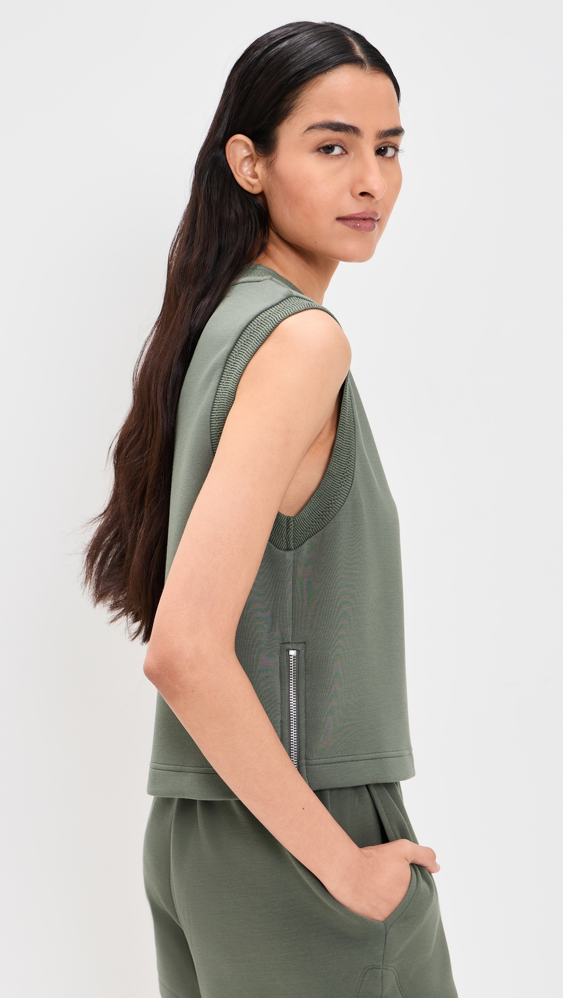 Shea Crop Tank Thyme
