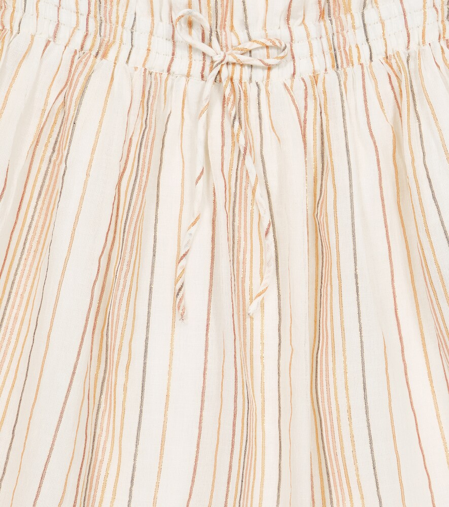 Bonpoint Aliette striped cotton-blend skirt
