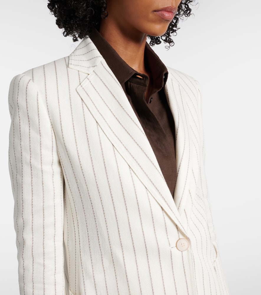 Jadi striped cotton and linen blazer