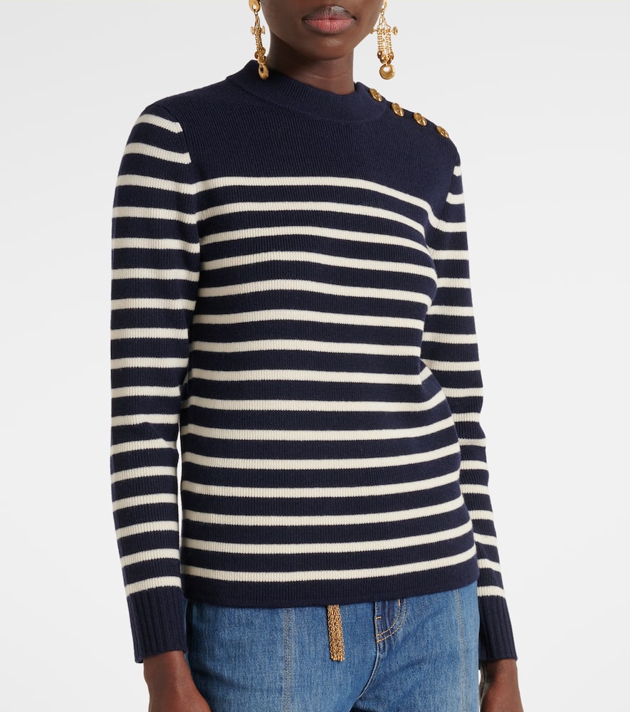 Chloé Striped wool and cashmere sweater