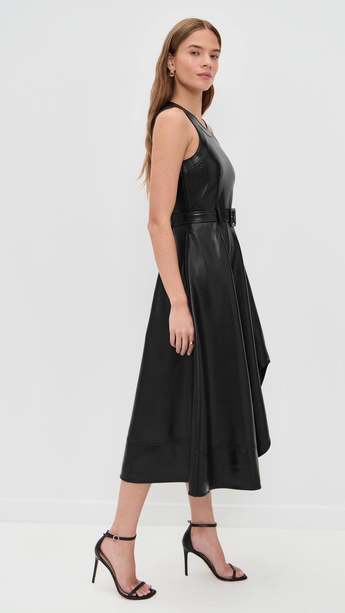Vegan Leather Zelda Dress Black