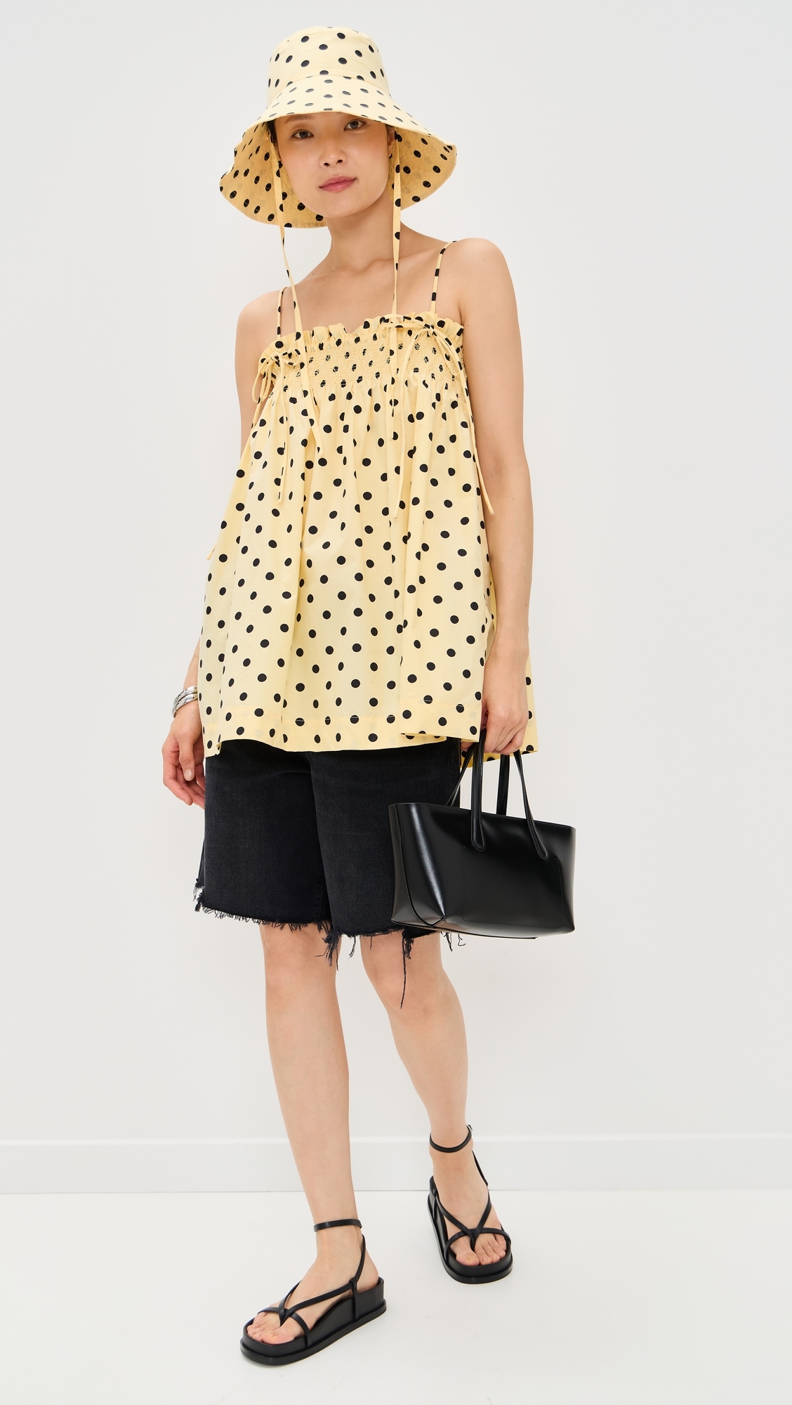 Damson Madder Lilo Mini Dress Butter Yellow