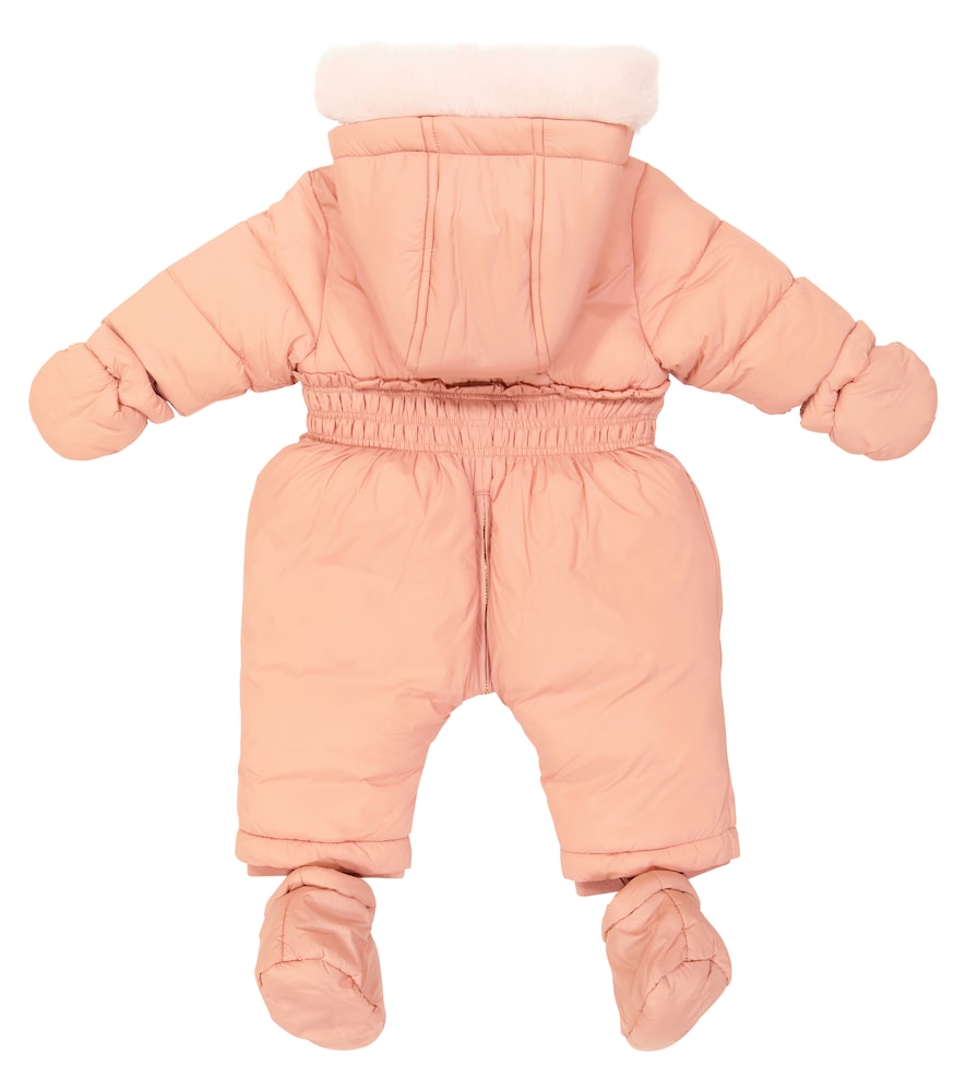 Baby snowsuit, mittens and socks set