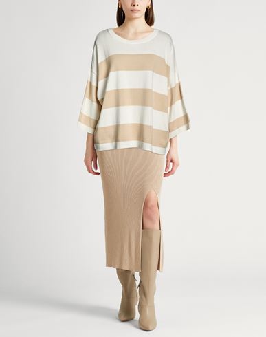 Modern Heritage Woman Sweater Sand Size 10 Cotton