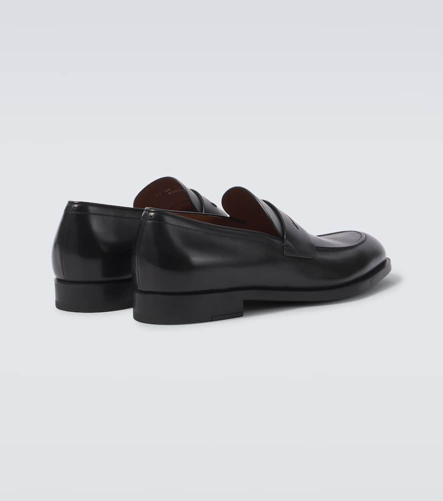 Leather penny loafers