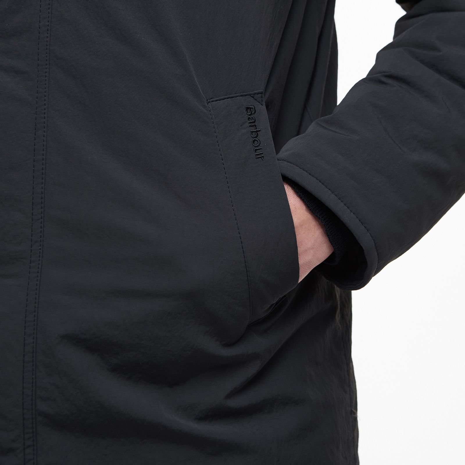 Barbour Men's Winter Wadded Showerproof Mac Coat - Black Carbon - S