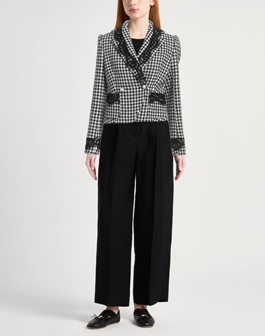 Woman Blazer White Size 6 Polyester, Wool