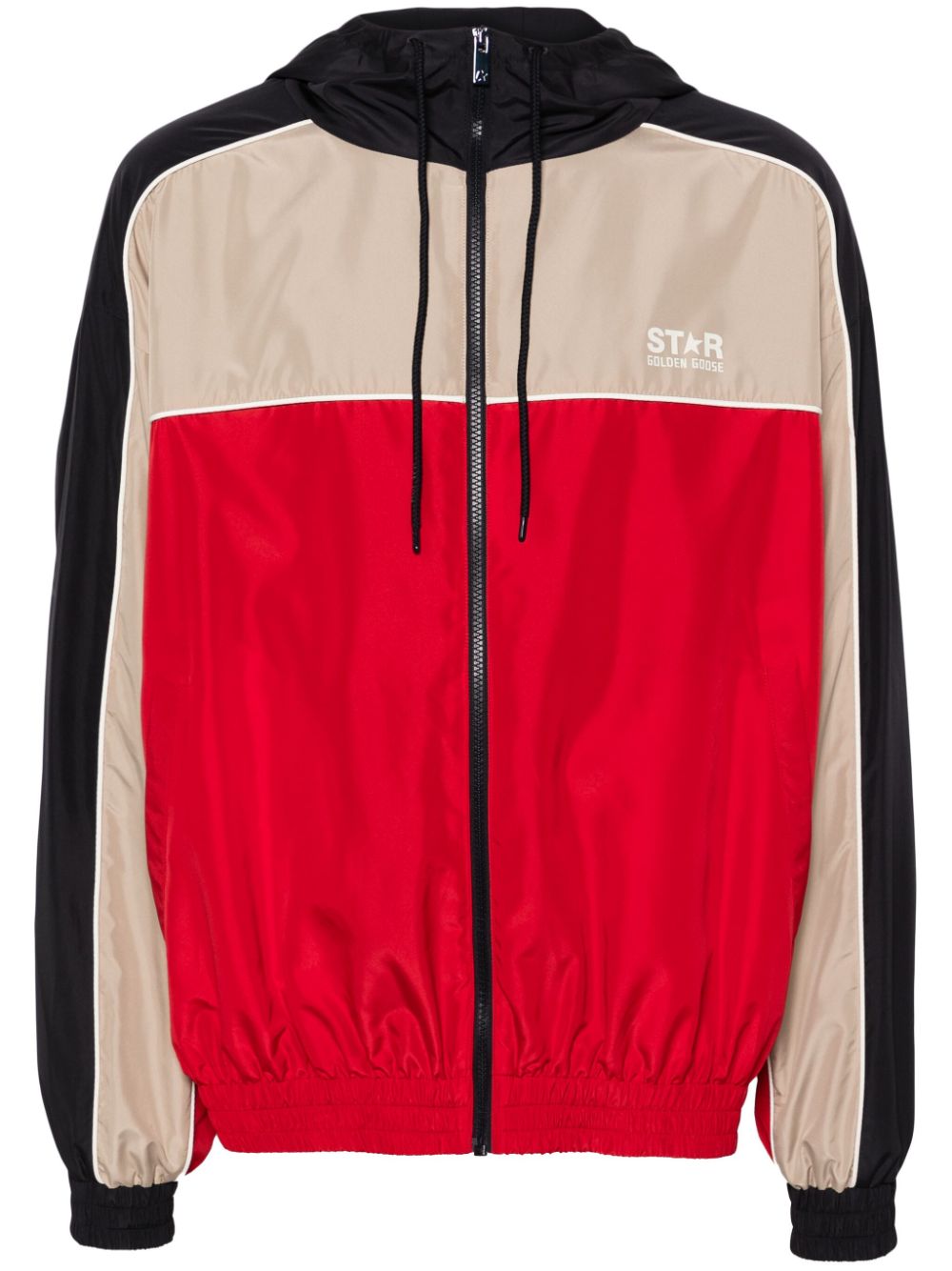 Logo-print windbreaker - Green