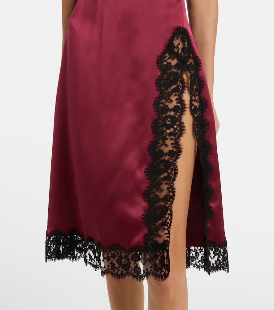 Silk and cotton-blend midi dress