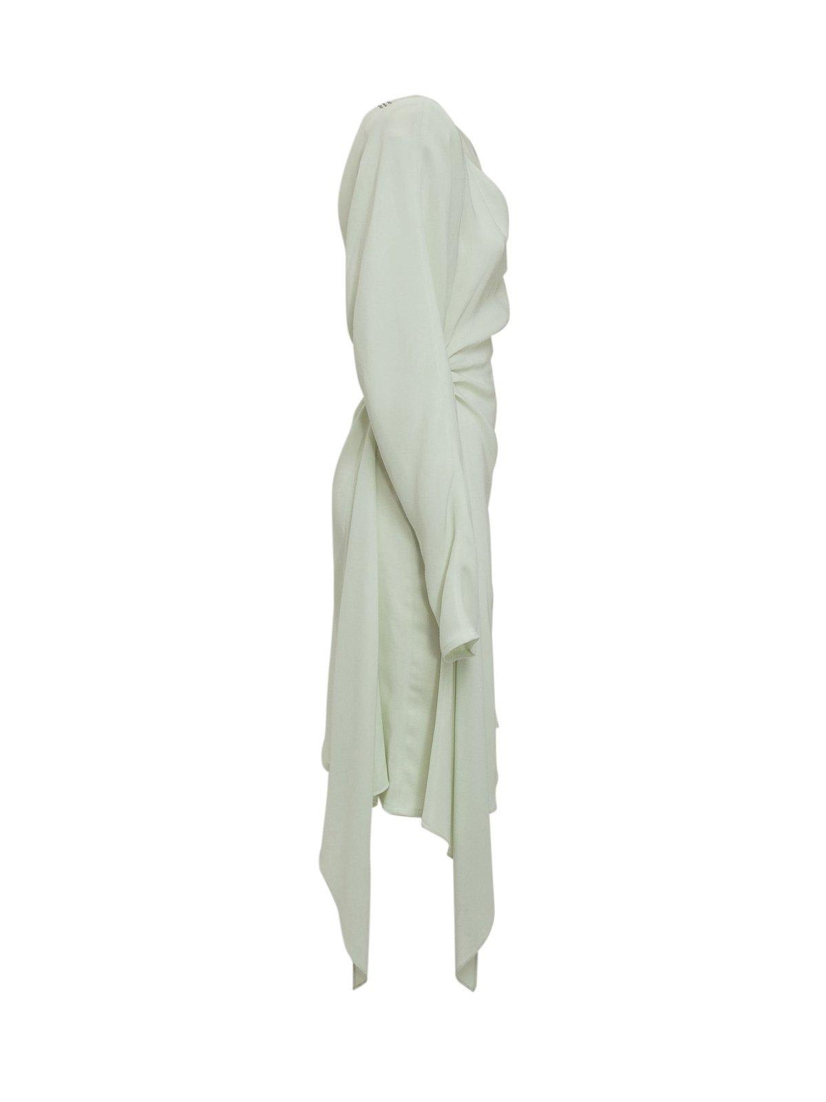 Cut-out long-sleeve dress