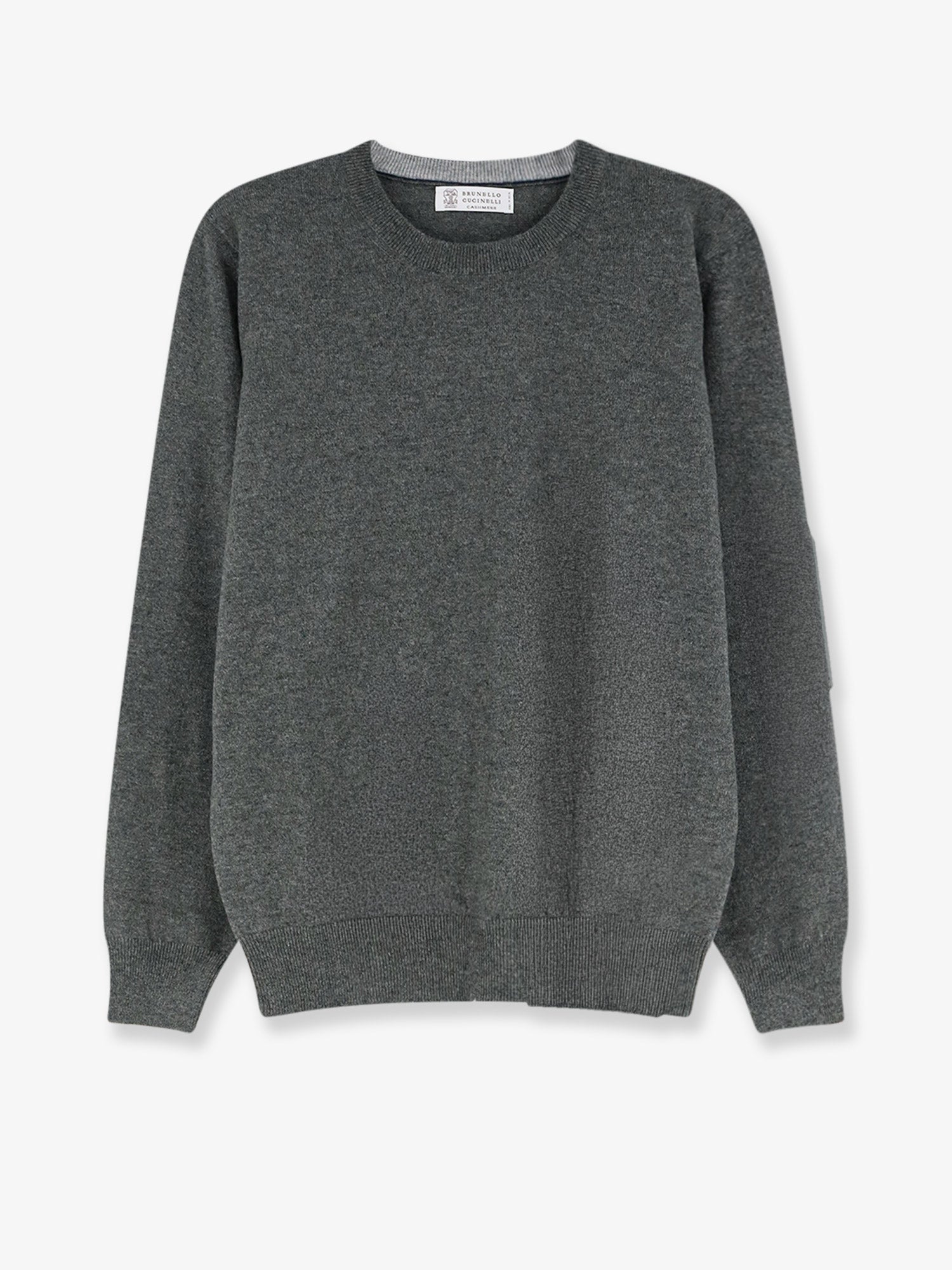 Cashmere Crewneck Sweater — Gray