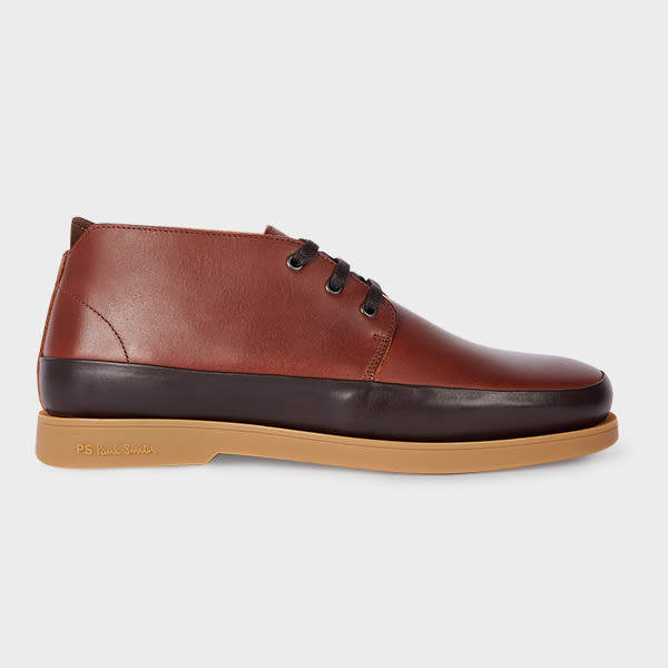 Tan Leather 'Crane' Chukka Boots Brown