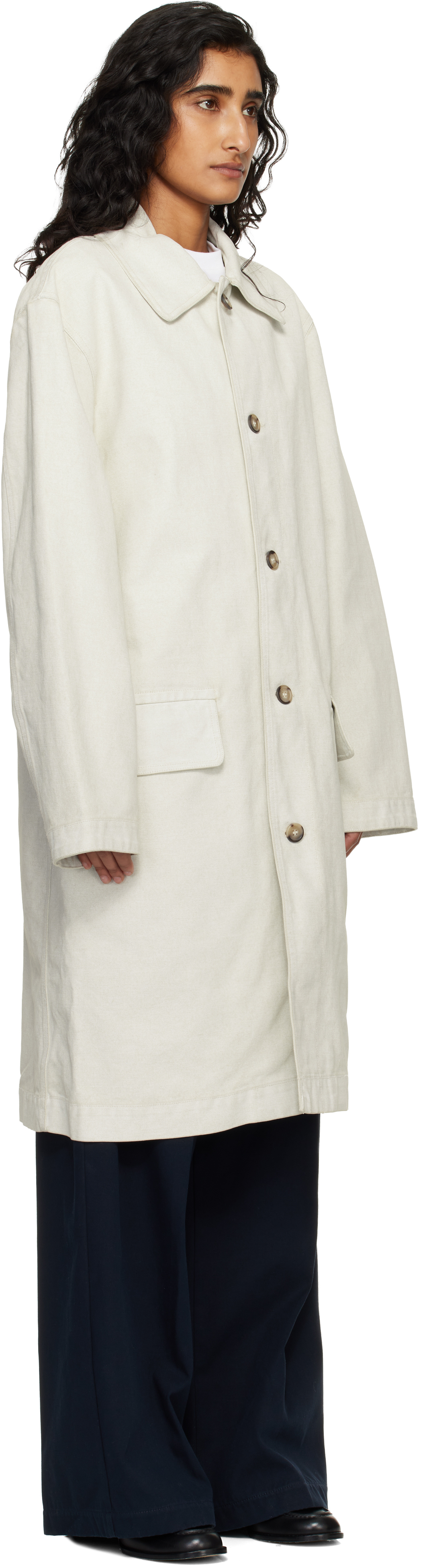 Off-White Coated Canvas Coat