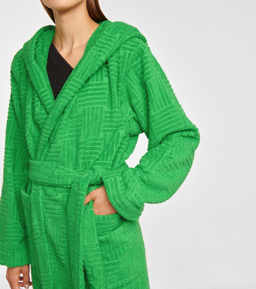 Cotton terry bathrobe