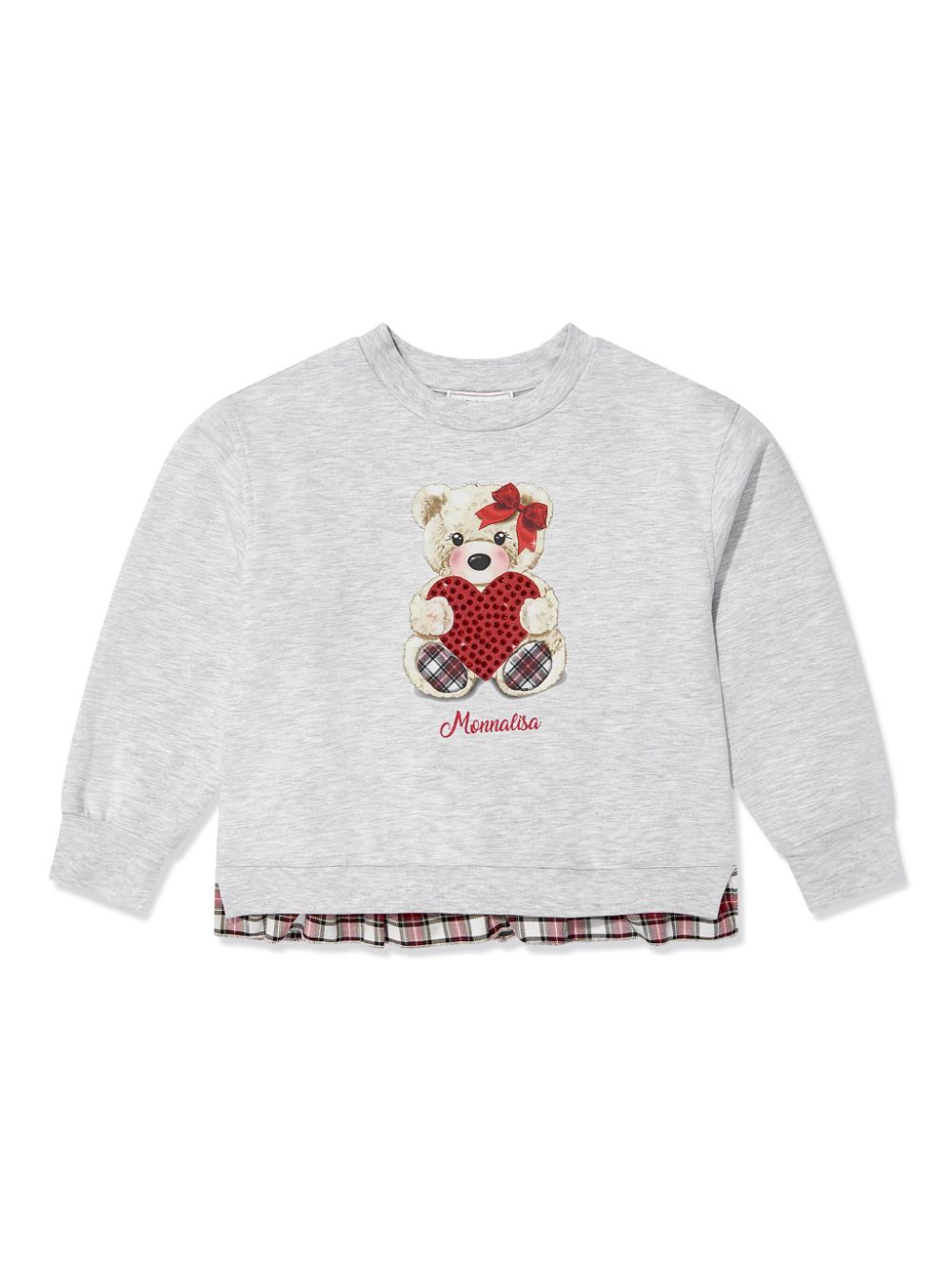 Teddy bear-print sweater - Grey