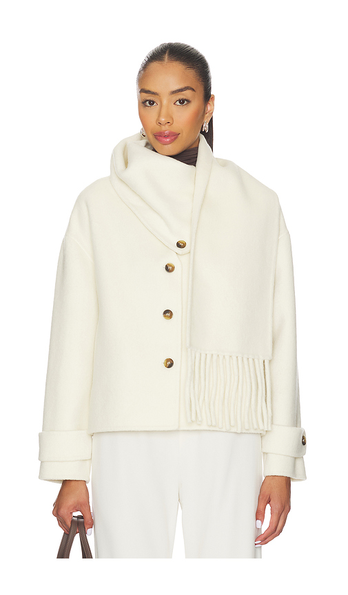 Line & Dot Sofia Scarf Jacket in Cream. - S also in L