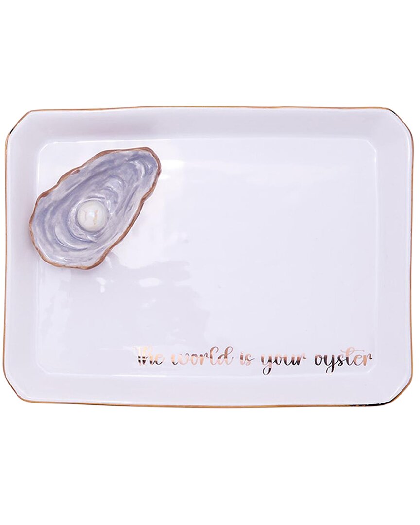 Oyster Icon Trinket Tray With Saying In Gift Box