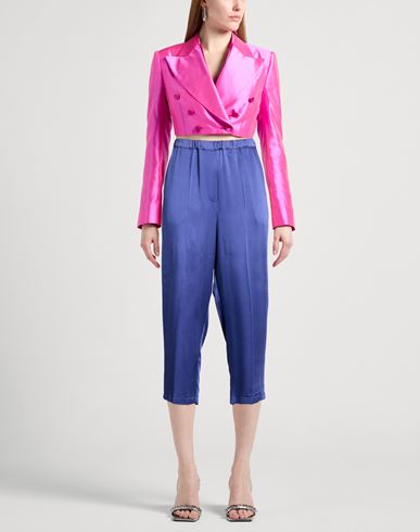 Woman Pants Blue Size 2 Acetate, Viscose