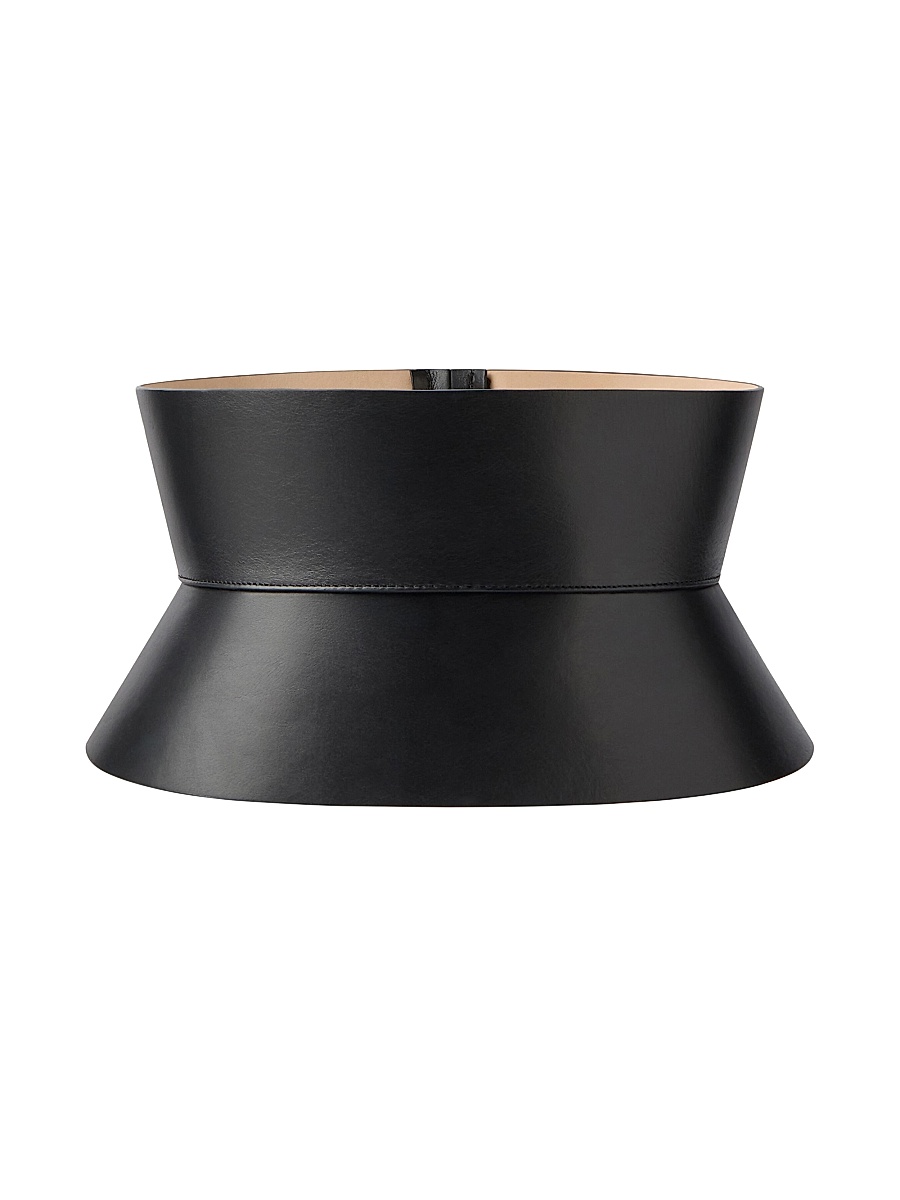 Women's Corset Belt in Nappa Leather - Black