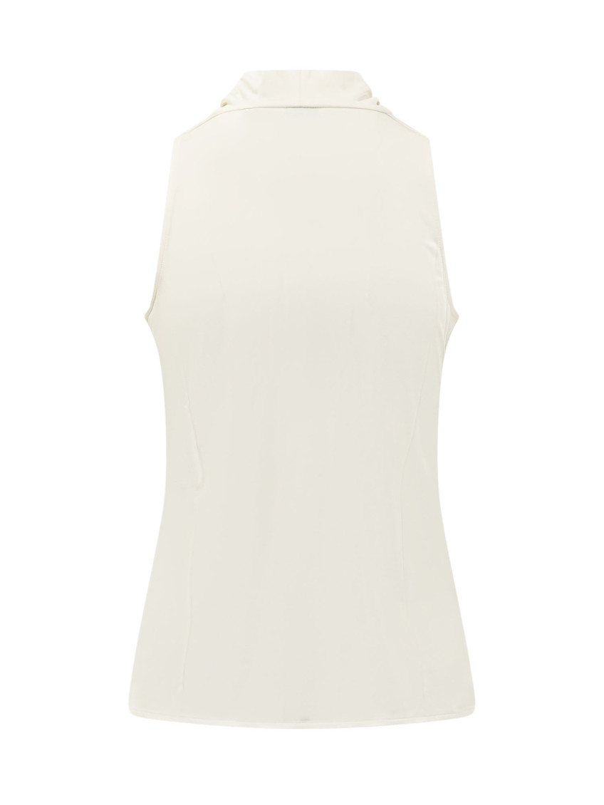 White Cowl Neck Top