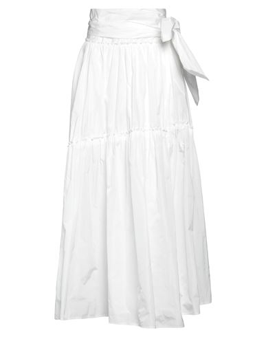 Woman Maxi skirt White Size 2 Polyester