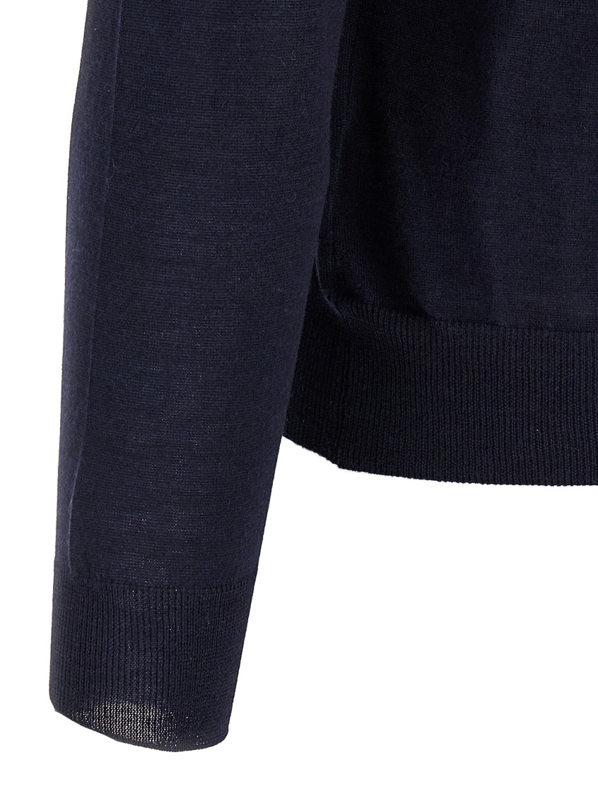 Blue Wool and silk sweater