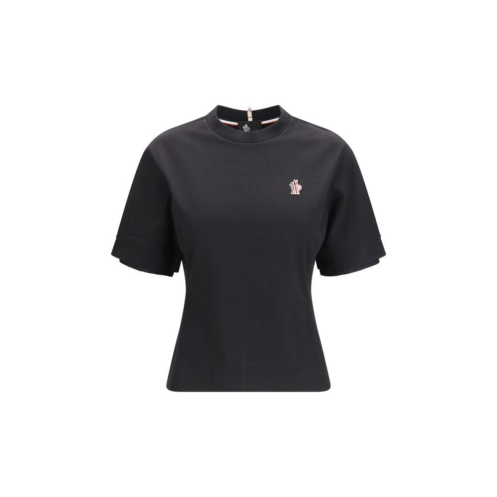 Logo-Embroidered Cotton T-Shirt — Black
