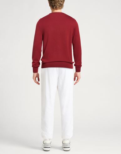 Man Sweater Burgundy Size L Wool