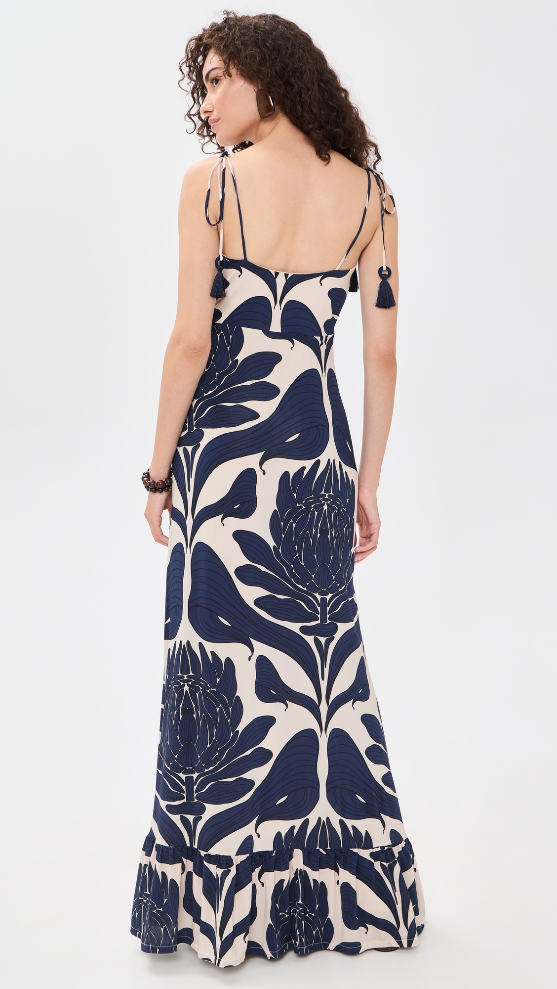 Una Esencia Maxi Dress Navy Floral Mosaique