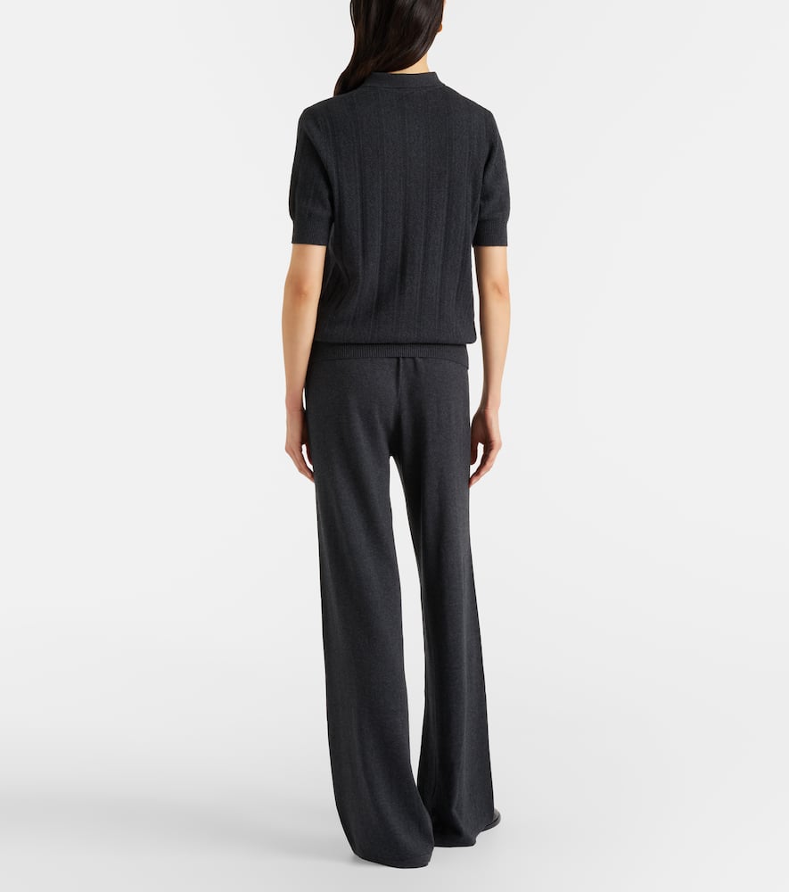 Aina cotton and cashmere jersey straight pants