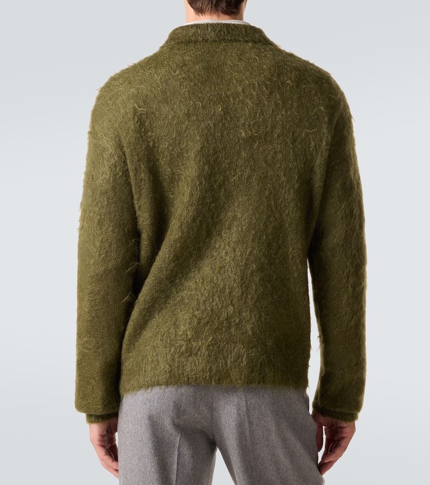 Mohair and wool polo sweater
