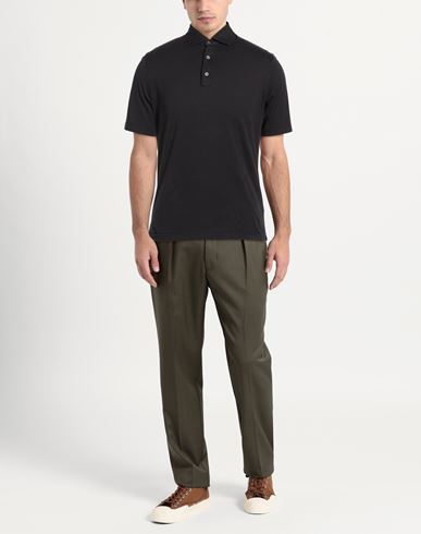 Man Polo shirt Black Size 36 Cotton