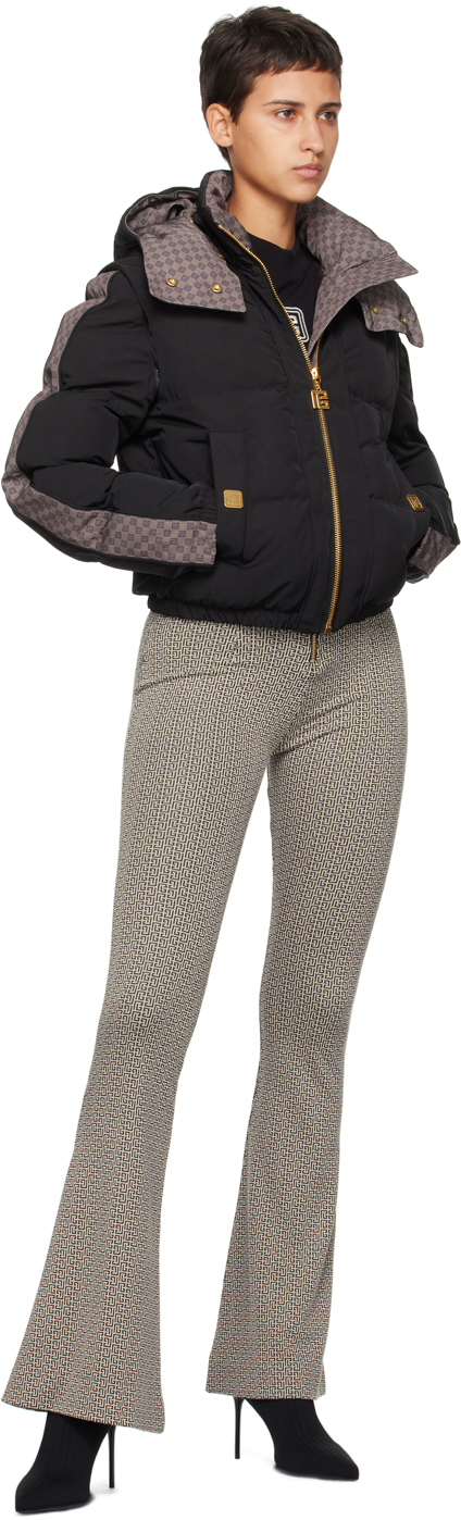 Balmain Brown Hooded Puffer Jacket