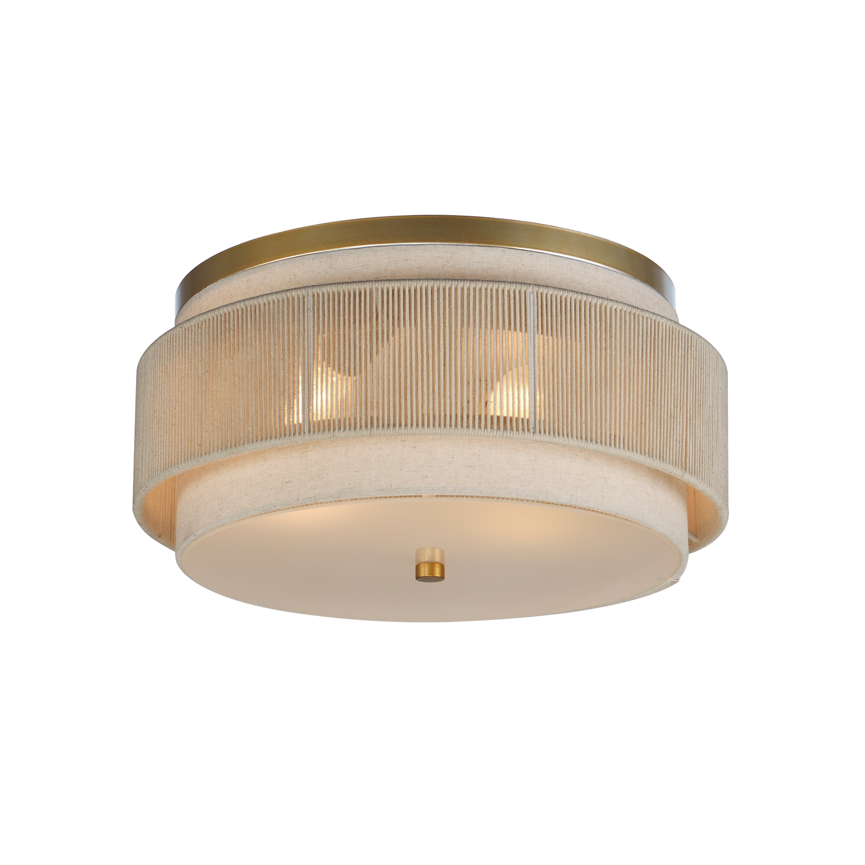 Natural Aged Brass Flush Mount from the Seacliff Collection