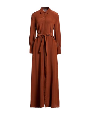 Woman Maxi dress Brown Size 0 Silk