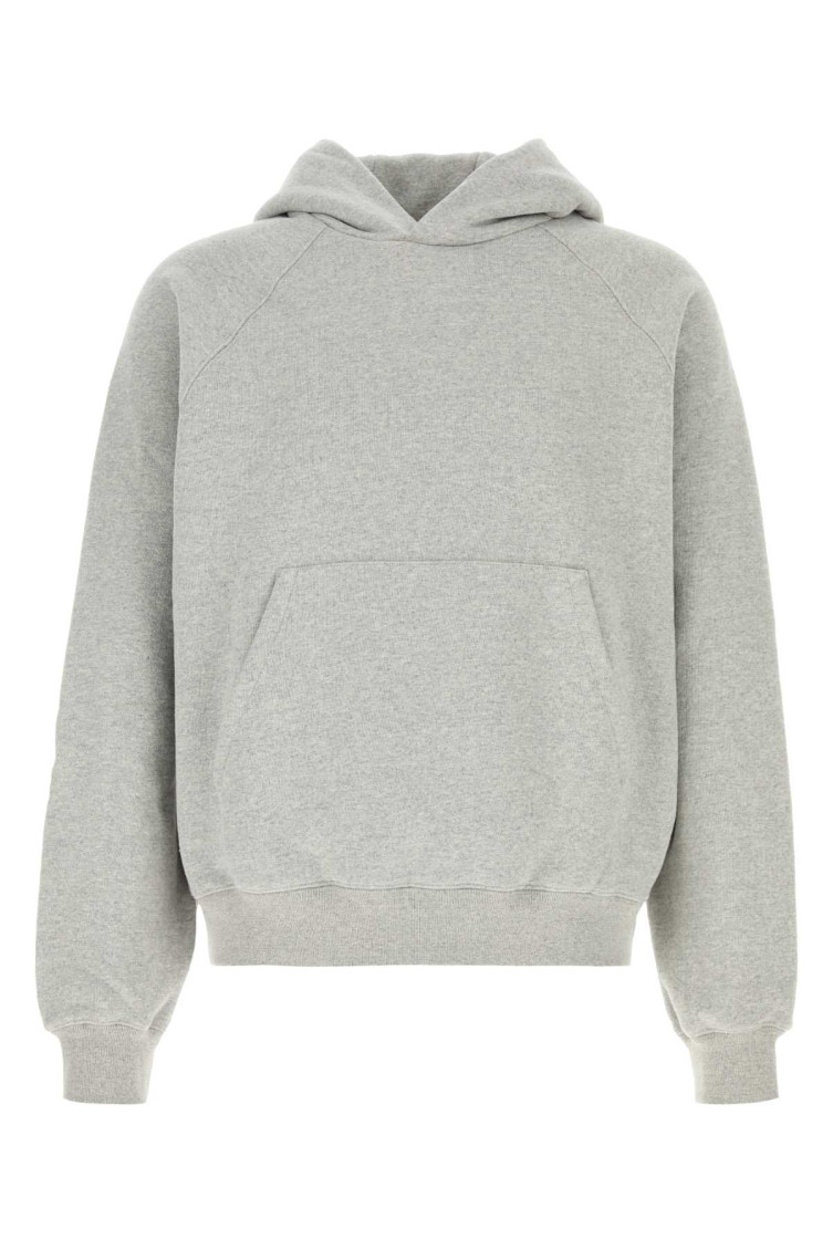 Prada - cotton hoodie relaxed fit kangaroo pocket