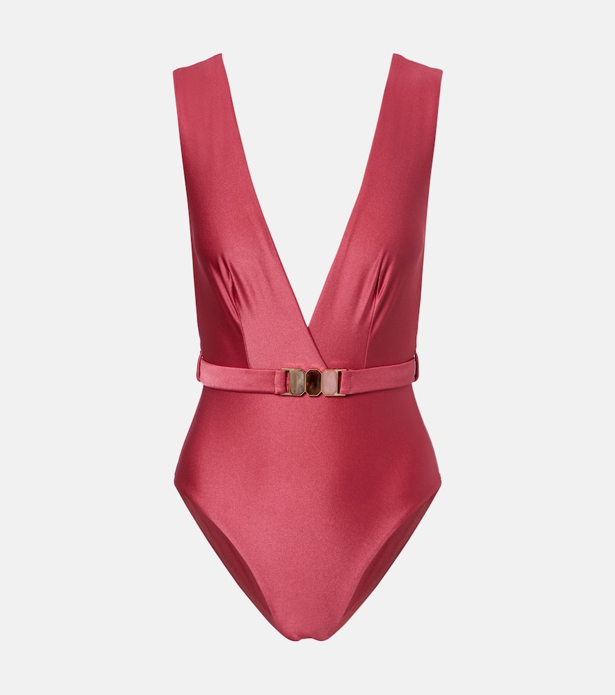 Wanderlust belted swimsuit