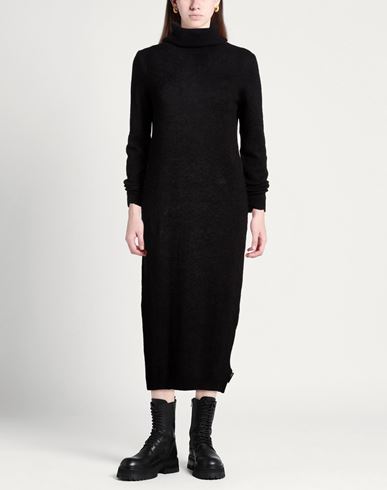 Woman Midi dress Black Size 1 Alpaca wool, Polyamide, Wool