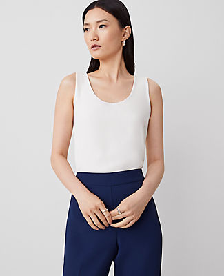 Ann Taylor Mixed Media Tank Top