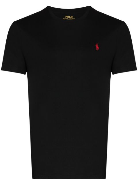 Logo-embroidered cotton T-shirt