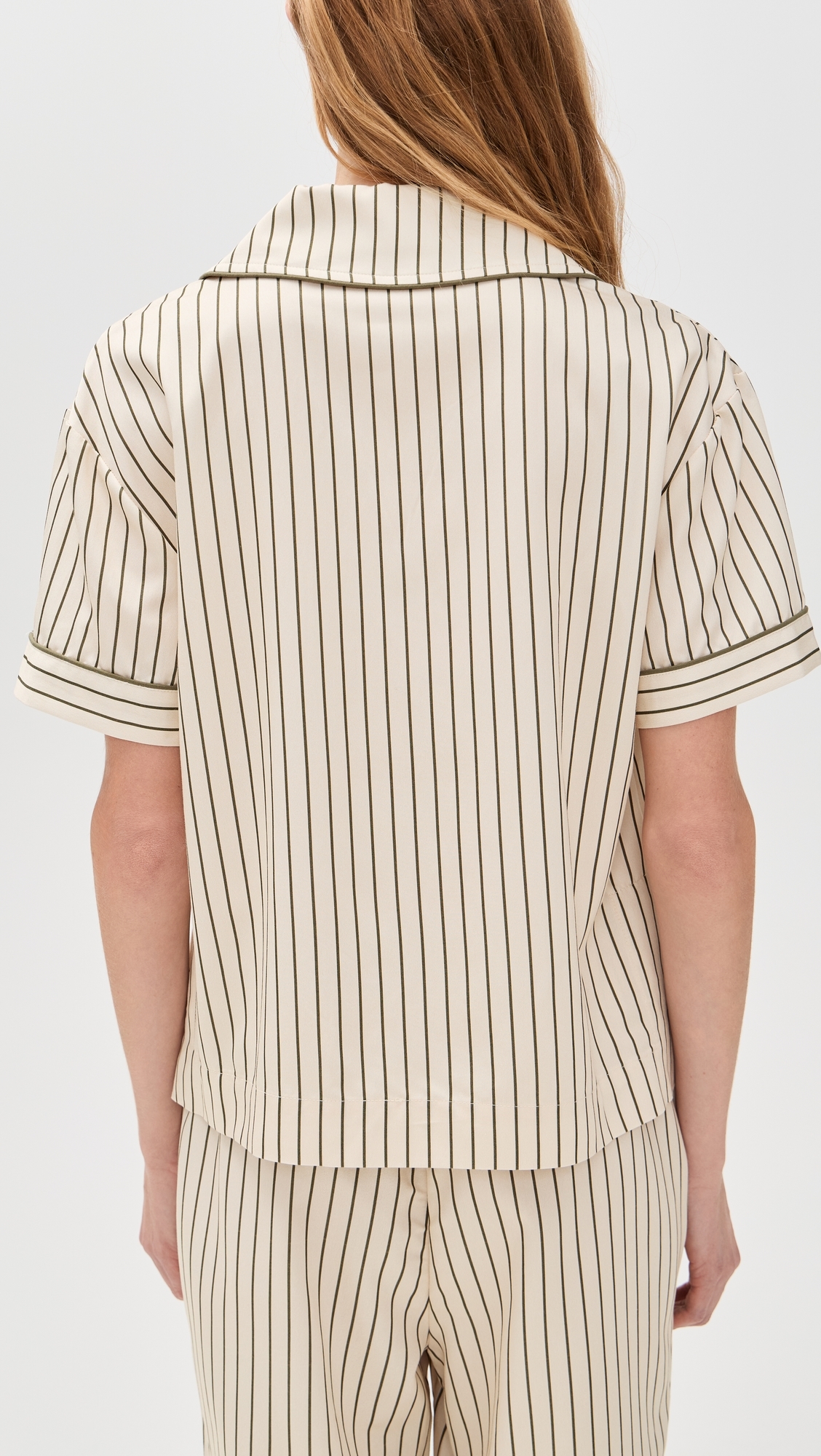 Short Sleeve Shirt Matcha Stripe