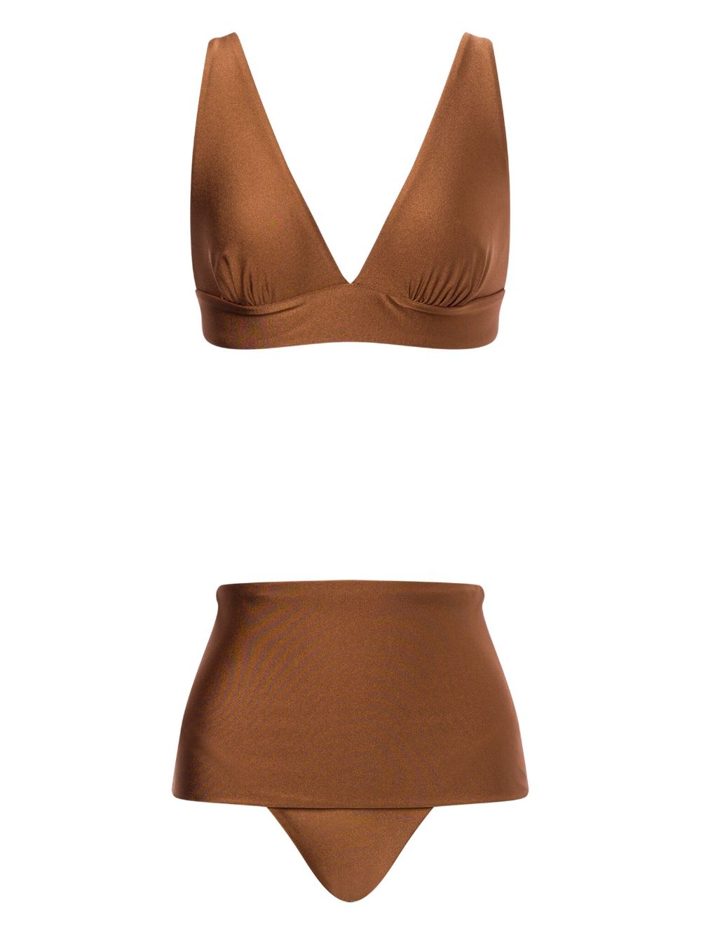 Draped bikini - Brown