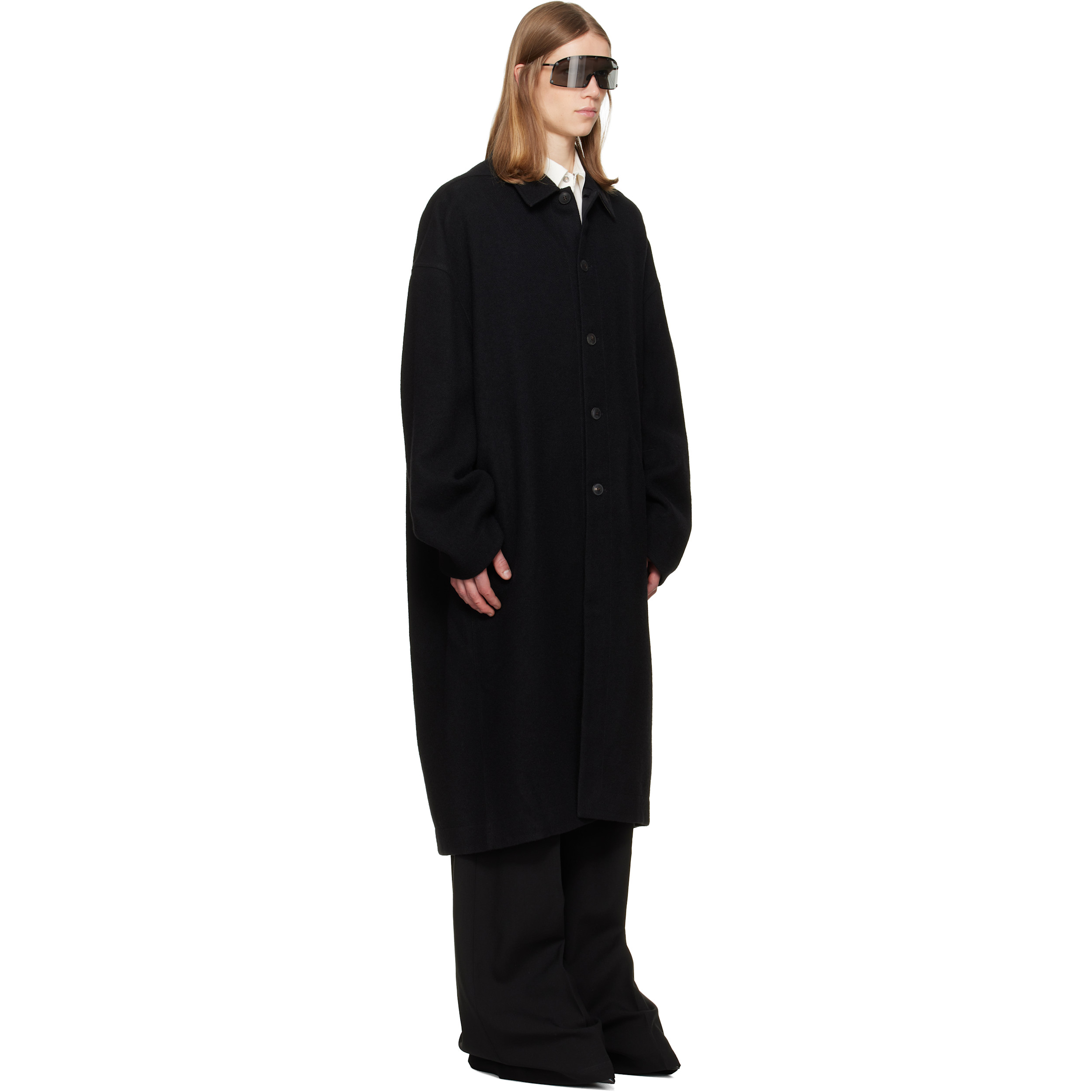 Black Tower Buttoned Brad Coat