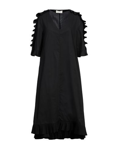 Woman Midi dress Black Size 4 Cotton, Polyester