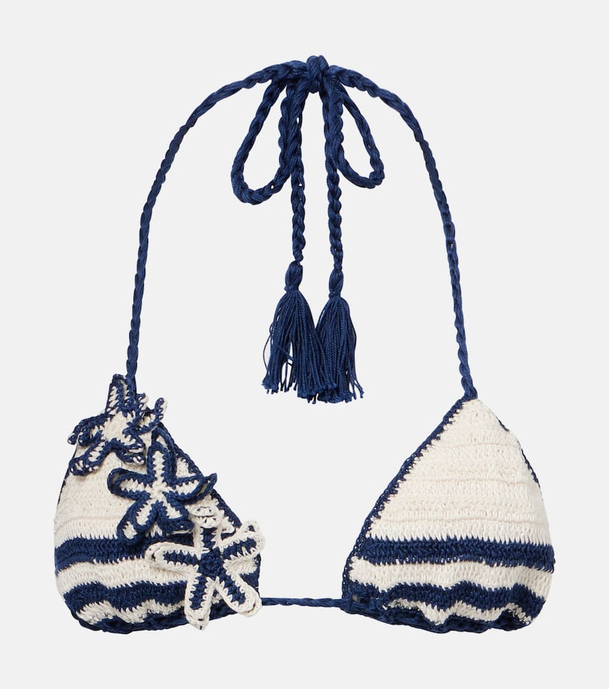 Gabrielle crochet cotton bikini top