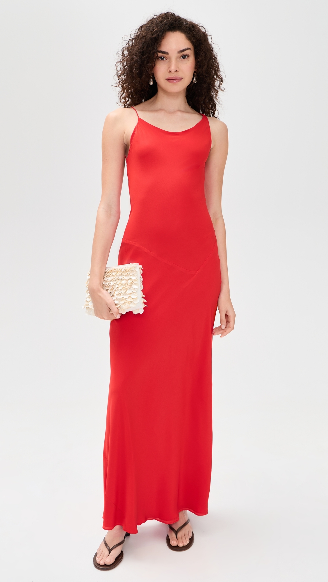 Toluca Silk Dress Red Rose